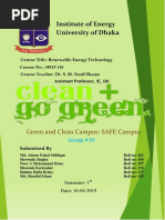 Institute of Energy University of Dhaka: Green and Clean Campus: SAFE Campus