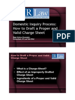 Domestic Inquiry Process - Drafting Proper and Valid Charge Sheet - Raja Vishnu Sivarajah - IR Law PDF