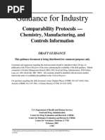 Guidance For Industry: Comparability Protocols