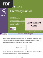 MEC 451 Thermodynamics: Air Standard Cycle