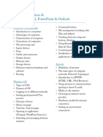 Basic of Computer & MSOffice Syllabus