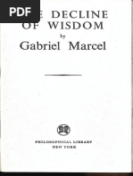 Gabriel Marcel The Decline of Wisdom