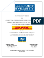 Customer Satisfaction On Logistic Services Provided by DHL Company