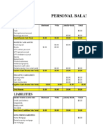 Personal Bal Sheet