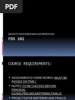 Quantity Food Purchasing and Production