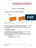 Unreinforced Masonry - Shear Loading