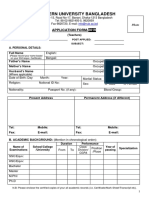 Application Form For Teaching Position Northern University