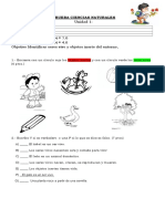 Evaluación Seres Vivos e Inerte