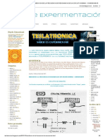 Blog de Experimentación - Medicion de La Frecuencia de Resonancia de Un Circuito Bobina - Condensador