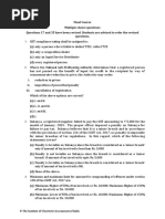 Final Course Multiple Choice Questions Questions 17 and 35 Have Been Revised. Students Are Advised To Refer The Revised Questions