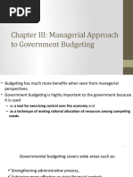 Chapter III: Managerial Approach To Government Budgeting