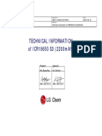 Technical Information of Icr18650 S3 (2200mah)