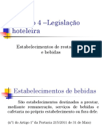 Estabelecimentos de Bebidas e Restauração-Legislação