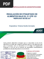 Regulacion de Etiquetado de Alimentos Bajo El 21 CFR 101