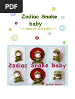 Zodiac Snake Baby - Crochet Amigurumi Doll Pattern PDF