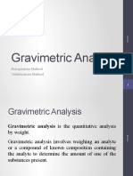 Gravimetric Analysis: Precipitation Method Volatilization Method