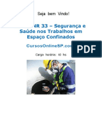 Curso NR 33 Bssico Seguranca e Saude Nos Trabalhos em Espacos Confinados SP 52291