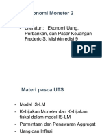 Ekonomi Moneter 2: - Literatur: Ekonomi Uang, Perbankan, Dan Pasar Keuangan Frederic S. Mishkin Edisi 9