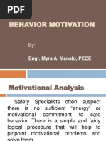 Behavior Motivation: Engr. Myra A. Manalo, PECE