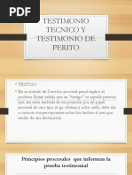 Testimonio Tecnico y Testimonio de Perito