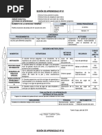 Sesion de Aprendizaje - 2019