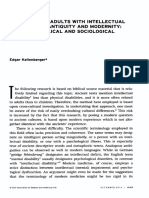 Children and Adults With Intellectual Disability in Antiquity and Modernity - Toward A Biblical and Sociological Model PDF