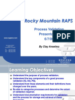 Product and Process Validation Training