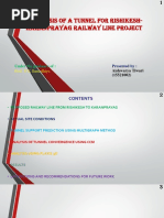 Analysis of A Tunnel For Rishikesh-Karanprayag Railway Line Project