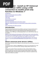 HP LaserJet - Install An HP Universal Print Driver (UPD) Using A USB Connection