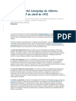 Autogolpe de Alberto Fujimori El 5 de Abril de 1992