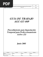 Procedimiento para Importacion Temporal para Perfeccionamiento Activo (Régimen 21)