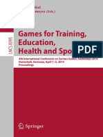 Games For Training Educationn Health and Sport