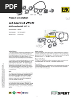 Luk Product Info GearBOX VW 02T 