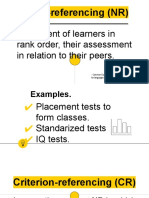 Norm-Referencing and Criterion-Referencing Assessment