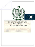 Ministry of Research and Development BY Sardar Muhammad Abdullah