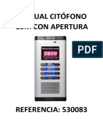 Manual Citófono GSM Con Apertura