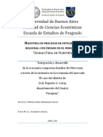 Integración y Desarrollo de La Economía Campesina Del Mercosur