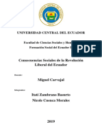 Consecuencias Sociales de La Revolución Liberal en Ecuador