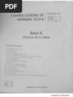 Examen de Admisión UNMSM 2019 II - Área A PDF