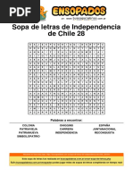 Sopa de Letras de Independencia de Chile 28