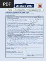 JEE MAIN 2017 Question Paper Solution