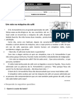 Ficha de Avaliação Trimestral - 2º Período - 3º Ano PORT - I