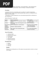 Unit 5 Presentation Skills - Techniques of Presentation - Types of Presentation - Video Conferencing and