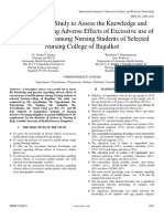 A Descriptive Study To Assess The Knowledge and Practice Regarding Adverse Effects of Excessive Use of Mobile Phones Among Nursing Students of Selected Nursing College of Bagalkot