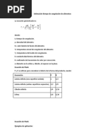 H Pa K Ra T T H T: Estimación Tiempo de Congelación de Alimentos Ecuación de Plank