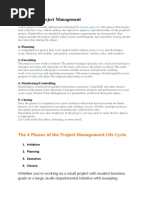 The 4 Phases of The Project Management Life Cycle