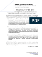 Comunicado PNP #26 - 2019