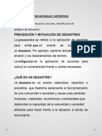 Prevencion y Mitigacion de Desastres