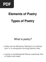 Elements of Poetry Types of Poetry