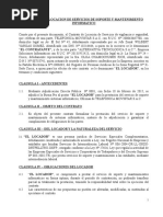 Contrato de Soporte y Mantenimiento